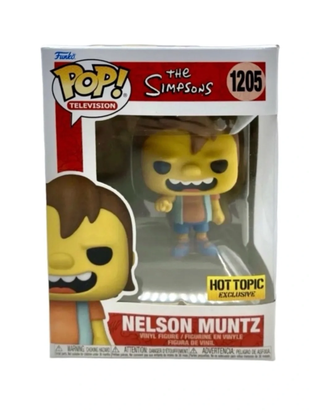 Funko Pop~Television~The Simpsons~Nelson Muntz #1205 (VAULTED) (NWT)